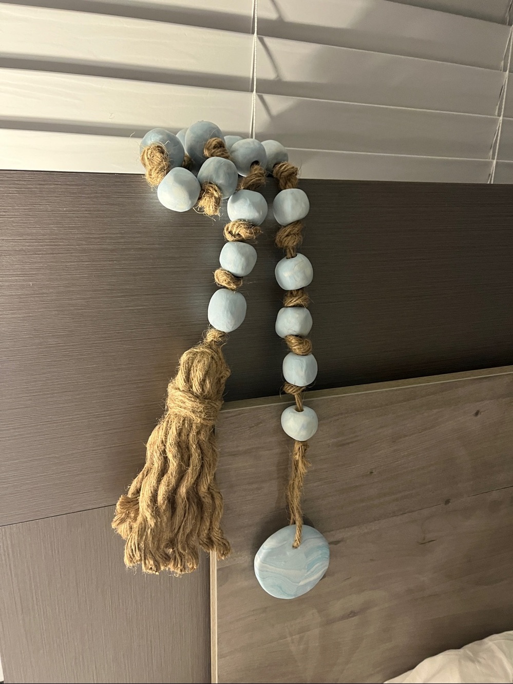 Blue Bead Tassel Garland Home Accent